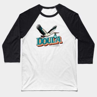 Orange Pop Art Doula Baseball T-Shirt